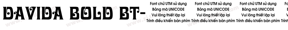 Davida Bold BT字体转换